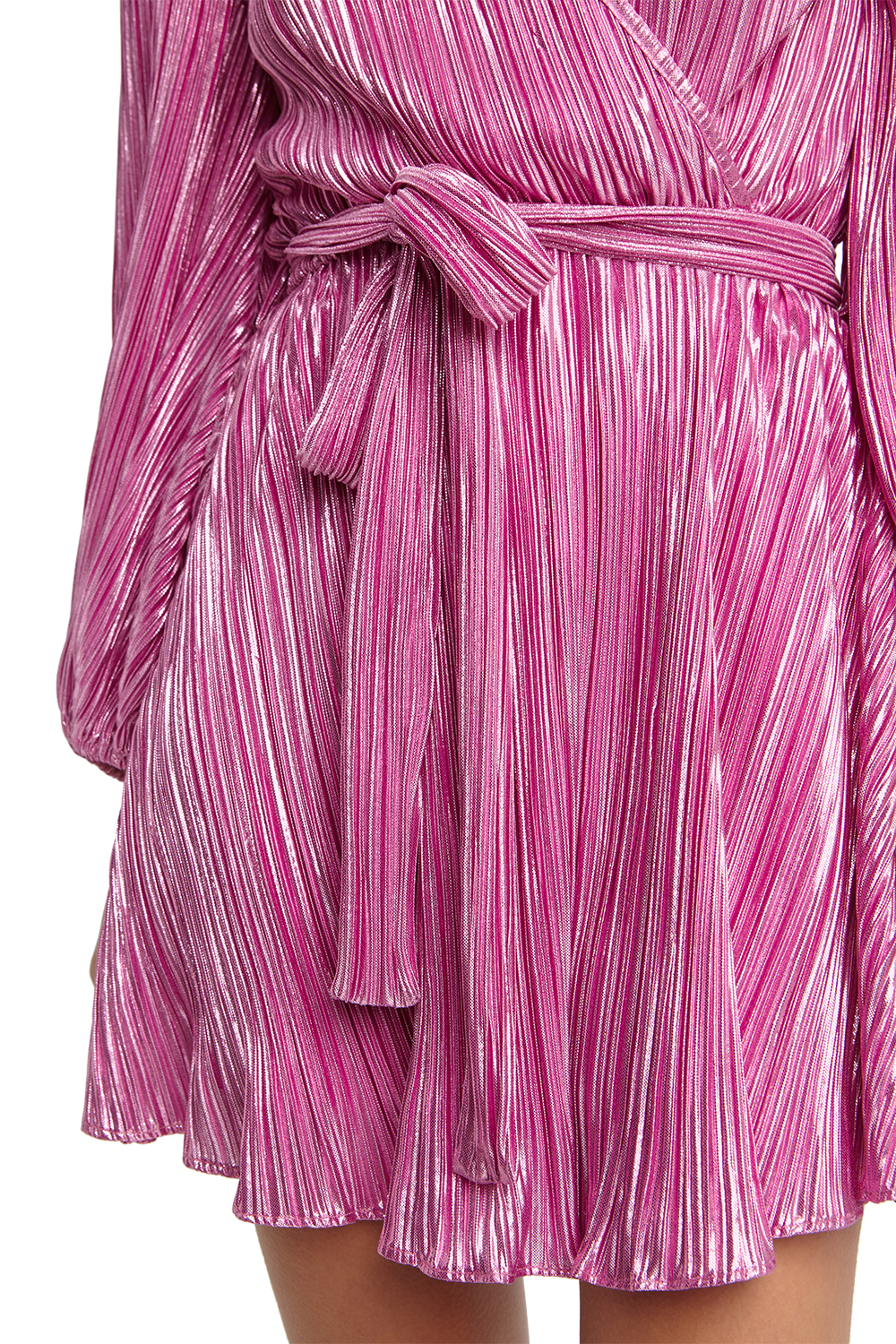 Bellissa Pleat Dress in Pink Shine | Bardot